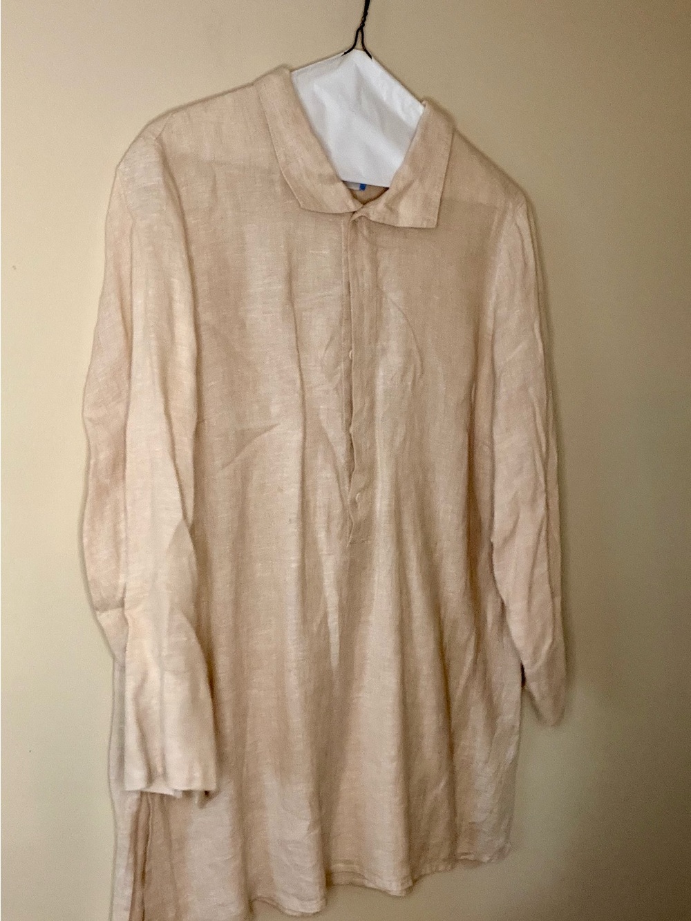 Chico's Tan Linen Tunic Top